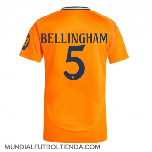 Camiseta Real Madrid Jude Bellingham #5 Segunda Equipación Replica 2024-25 mangas cortas